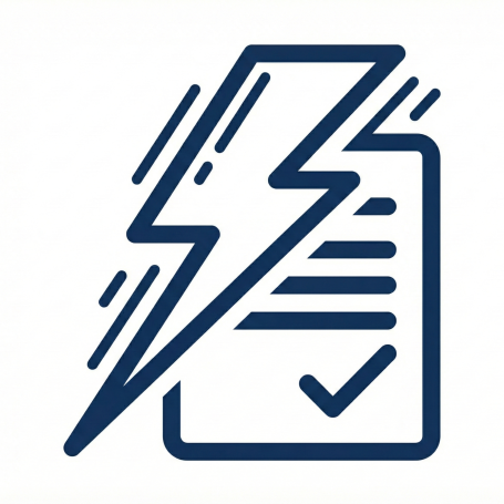 Symbol für schnelle Terminvergabe und Gutachtenerstellung